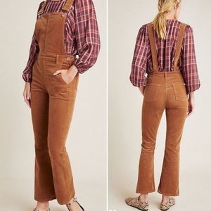 7 For All Mankind Slim Kick Corduroy Overalls Medium